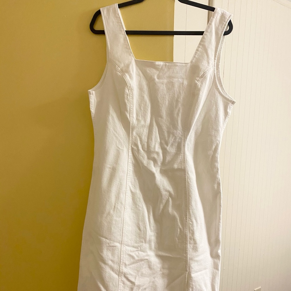J Crew white denim dress